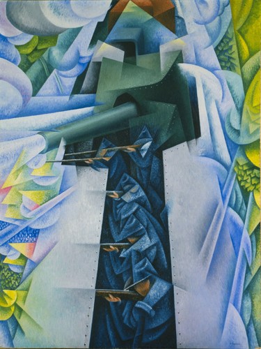Gino severini treno - severini, corazzato