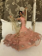 Bambola Spagnola Vintage Marin Chiclana Spagnolo Lady Flamenco Ballerina antica