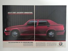 Clipping Pubblicità Advertising 1991 ALFA ROMEO 75 INDY Lasciatevi Conquistare