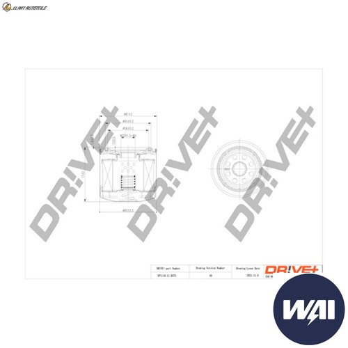 Filtro olio dp1110 0275 per - filtro, dp1110.11.0275