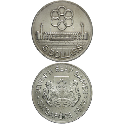 Singapore dollari 1973 seap - 5,