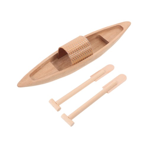 Mini canoa legno con pagaia - mini,