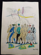 RAOUL DUFY disegno e quadro su