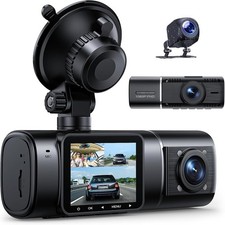 Dashcam Volam a 3 canali per auto anteriore e posteriore Dash Cam