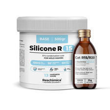 Gomma Siliconica Liquida Bicomponente R15, Ideale per Stampi in Silicone Morbidi