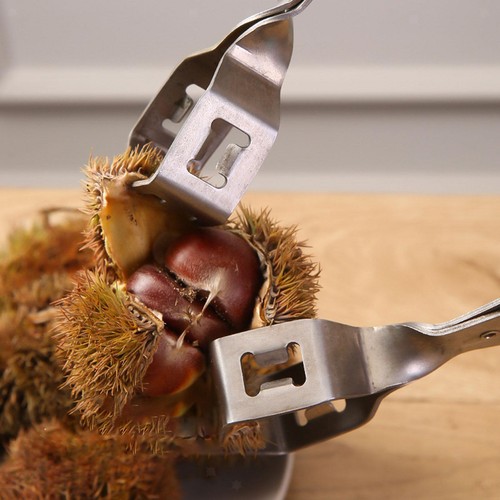 Pinza per castagne portatile - , e