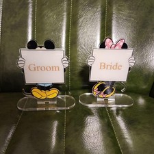 Insegna ricevimento matrimonio Disney Topolino Minnie Fitau acrilico