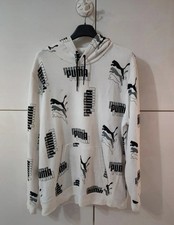 Puma felpa bianca e nera bicolore