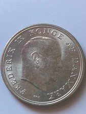 DANIMARCA 5 KRONER corona 1964 FEDERIK IX ANNE MARIE SPOSA ARGENTO SILVER COIN 