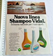 LINEA SHAMPOO VIDAL Pubblicità 1974 complemento d'arredo x realizzare quadretto