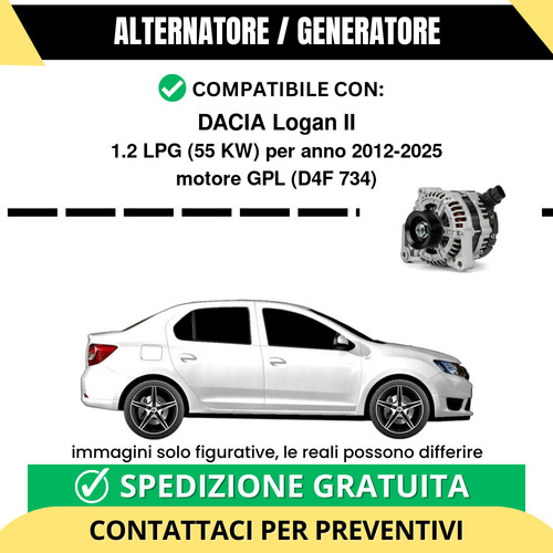 Alternatore dacia logan 2 - logan, 1.2