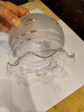 Paralume per Lampadario In Vetro Parzialmente Satinato Vintage