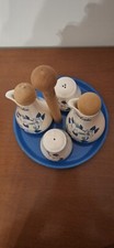 Set da 4 pezzi in PORCELLANA, Olio,Aceto,Sale e Pepe