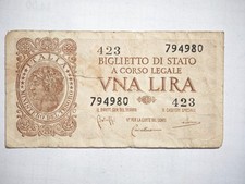 1 Lira Italia in carta