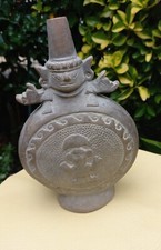 Vaso/Bottiglia etnico in terracotta vintage 