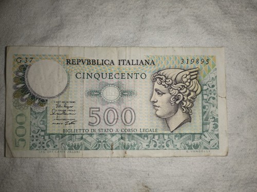 Banconota 500 lire - -, dpr