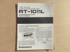 Pioneer 1011l manuale di - pioneer, rt-1011l