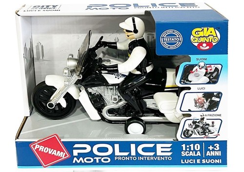 Moto police polizia con - x, luci