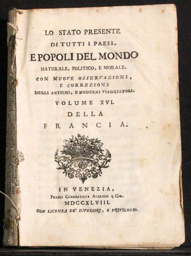Stato presente popoli del - presente, e