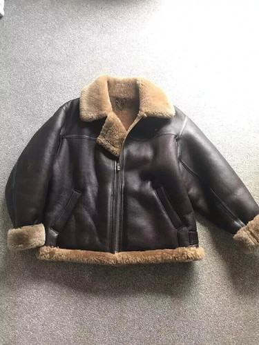Giacca pelliccia uomo marrone