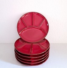6 piatti fonduta INVERNALI fonduta formaggio antipasti griglia piatto vintage ceramica