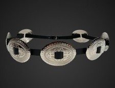 Fascia Cappello Concho per Cappelli da Cowboy, Steampunk Vera Pelle Slash Thrash Metal