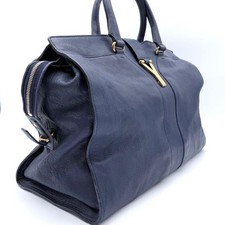 Borsa Yves Saint Laurent Boston borsa tote in pelle blu autentica