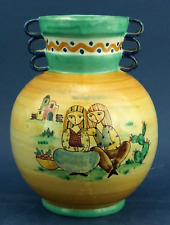 MATTEO DI LIETO Vaso ceramica maiolica AMALFI stile Kowaliska 1900 XX