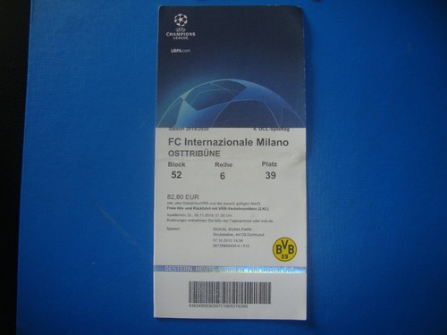 Biglietto bvb dortmund - biglietto,