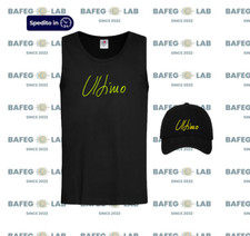 CANOTTA  CON CAPPELLO ULTIMO TOUR 2025 CONCERTO COTONE 100%  CANOTTA NERA LOGO