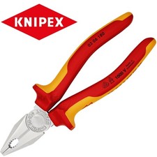 Pinze combinate Knipex VDE 180 mm 7" isolate 1000 V cromate 03 06 180  