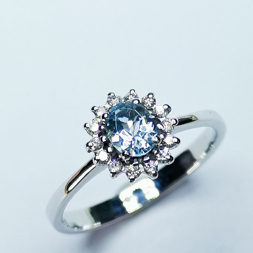 Anello con acquamarina - anello,