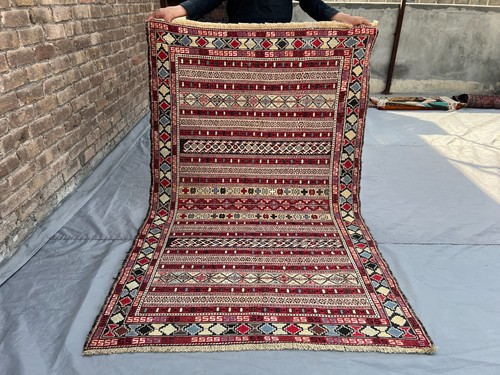 Tappeto afgano sumak kilim 9 - afgano, 3,9