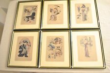 6 QUADRETTI 32x25 STAMPA LE FEMME CHIC CORNICI LEGNO