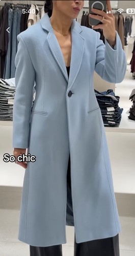Cappotto zara blu taglia - cappotto,