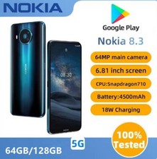 Nokia 8.3 128 GB/8 GB 64 GB/4 GB di RAM singola/doppia SIM originale 64 MP telefono cellulare 5G