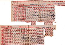 LOTTO 2 PEZZI - TESSERA ANNONARIA 1945 PIOVE DI SACCO PADOVA ZUCCHERO OLIO BURRO