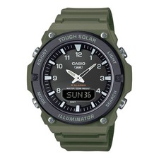 Orologio Solare CASIO AQ-S820W-3BVEF Silicone Verde Chrono Timer Alarm