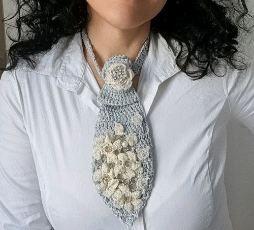 Cravatta gioiello donna fatta - gioiello,