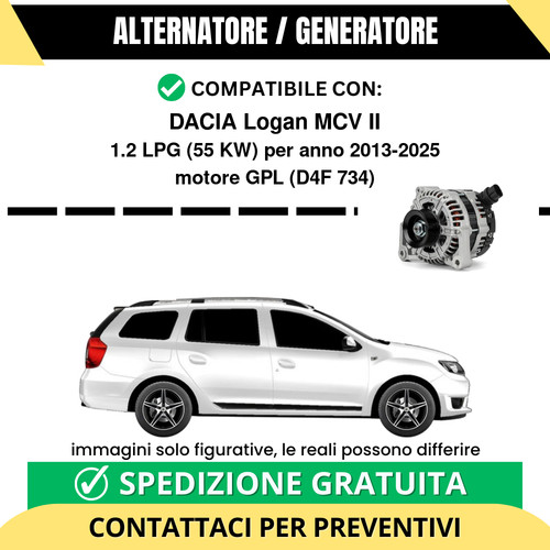 Alternatore dacia logan mcv - alternatore,