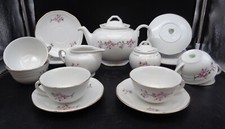 Servizio da 6 the società ceramica italiana Verbanum Stone Laveno fiori pesco