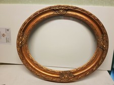 Cornice OVALE in legno foglia oro. per quadri, foto, stampe,poster ecc. 