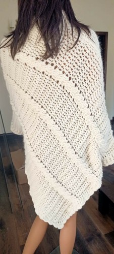 Poncho donna lana bianco - in,