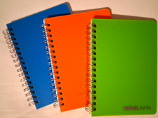 3 Mini Quaderni In Plastica