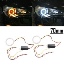 2x 70MM Bianco Ambra Faro Auto