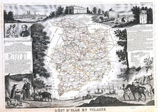 FRANCIA ILLE ET VILAINE "Dipartimento d'Ille et Vilaine" V. Levasseur 1849