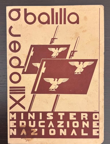 Pagella opera balilla fascismo - balilla,