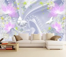 Carta da parati 3D fiore