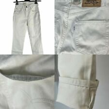 JEANS DONNA LEVIS 595 W34 / L29 COLORE GHIACCIO - LEVI'S MID WAIST CREAM COTTON