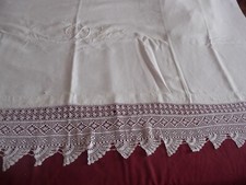 Antico lenzuolo con pizzo h cm
